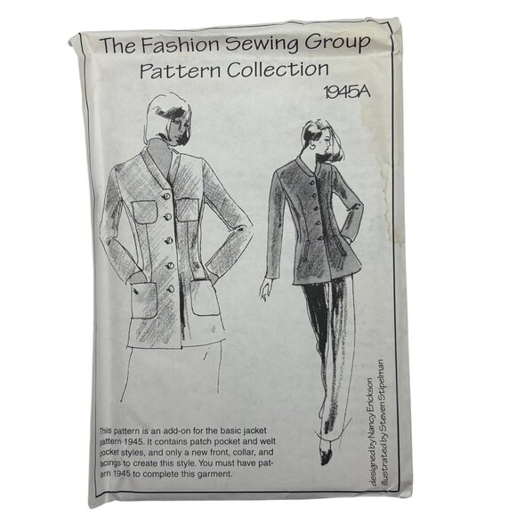 Misses Women's Jacket 3 variations The Fashion Sewing Group Pattern 1945A-C Nanc - Picture 1 of 2
